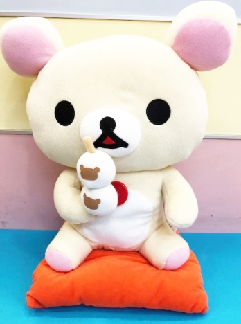 【震撼精品百貨】Rilakkuma San-X 拉拉熊懶懶熊~拉拉熊絨毛娃娃-喫丸子造型-牛奶妹#00767