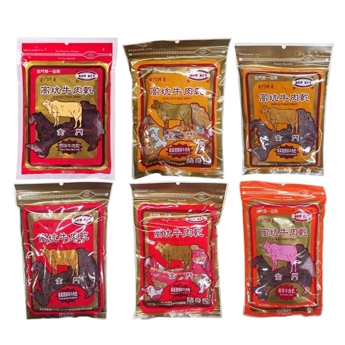 金門高坑牛肉乾系列(原味/辣味/高粱原味/高粱辣味/原味牛肉角/辣味牛肉角)(160G包)【愛買】