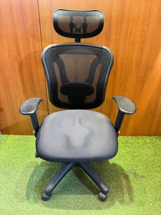 震旦 透氣布面升降辦公椅 吧台椅 櫃台椅 電腦椅 主管椅 書桌椅 網布透氣椅 工作椅A7077【晶選二手傢俱】