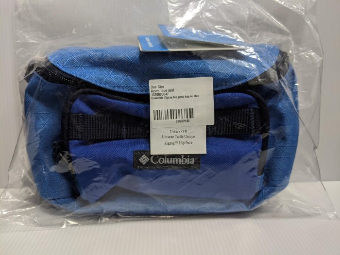 『BAN'S SHOP』Columbia 哥倫比亞 藍色 雙層 腰包 側肩包 隨身包 斜背包 肩背包 全新 英國購回