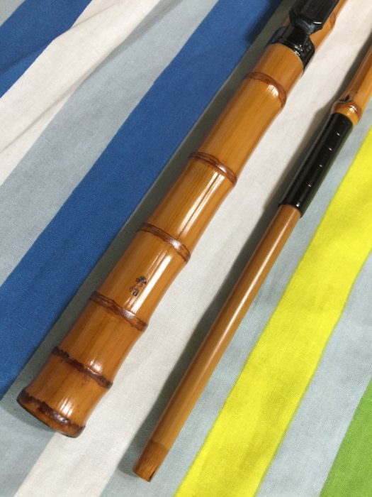 日本製頂級鯨穗調竹竿江戶和竿名師手作小物並繼船竿154cm 五尺多黑鯛竿