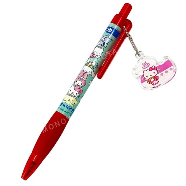 小禮堂 Sanrio 三麗鷗 Hello Kitty 原子筆 0.5mm 黑 (溫泉之旅)