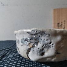 ◎和光屋◎昭和期日本抹茶碗-志野燒、矢野景川（景仙）椀型茶碗