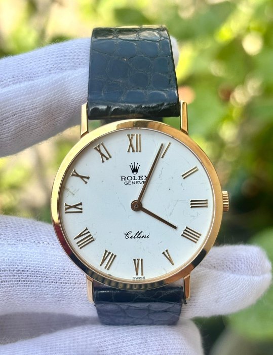 勞力士 ROLEX 型號4115 18K金 白面  錶徑32mm 動力1602 年份1991