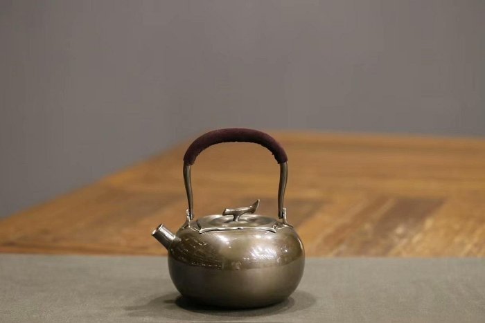 竹影堂造 南鐐雲錦自在 銀製 共箱 510