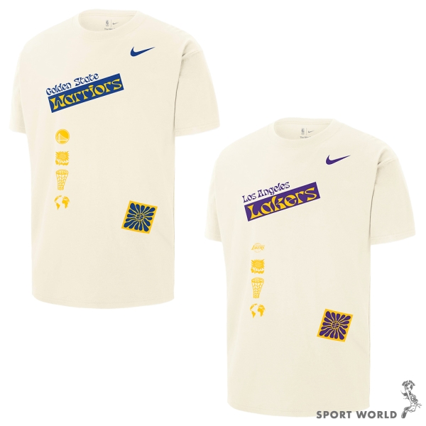 【下殺】Nike 短袖上衣 男裝 NBA 純棉 勇士隊/湖人隊【運動世界】FV9266-901/FV9274-901