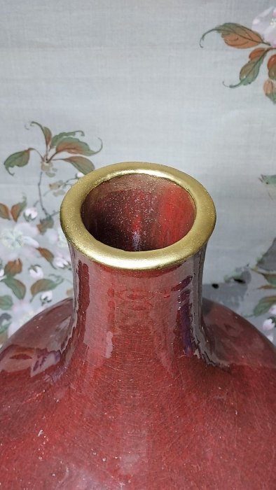 清代乾隆紅釉天球瓶| Yahoo拍賣