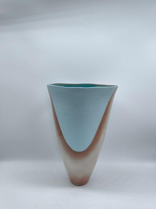中作自由花 剣山のおまけ付き 清水焼 正明作 池坊好み 池坊花器 清水焼