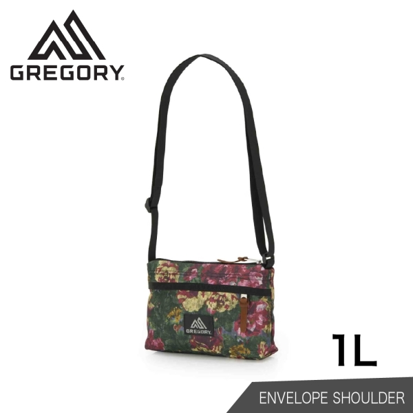【GREGORY 美國 1L ENVELOPE SHOULDER斜背包《繁花油彩》】125406/側背包/單肩包/休閒包/收納包