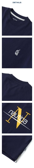 Luxury】NAUTICA HORIZON N LOGO TEE 366 短Tee 美式字母短袖白