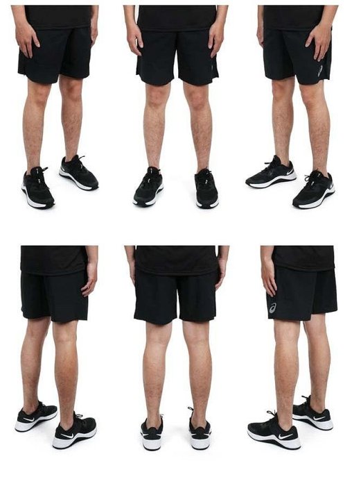 【曼森體育】ASICS 亞瑟士 平織短褲 運動短褲 2033B130-002 黑銀