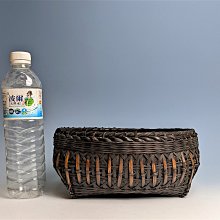 日本古民具/明治時代煤竹細工老炭籠/炭斗/碳籠/碳斗/茶道具≡≡ 溯源古