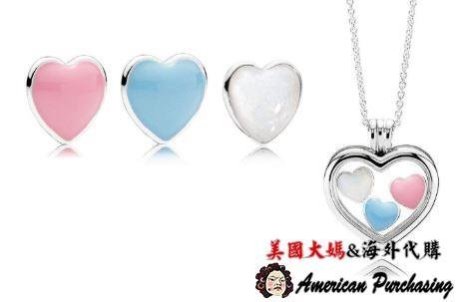 潮牌 PANDORA 琺瑯愛心項鍊盒墜飾組 925純銀 CHARMS 海外代購-雙喜生活館