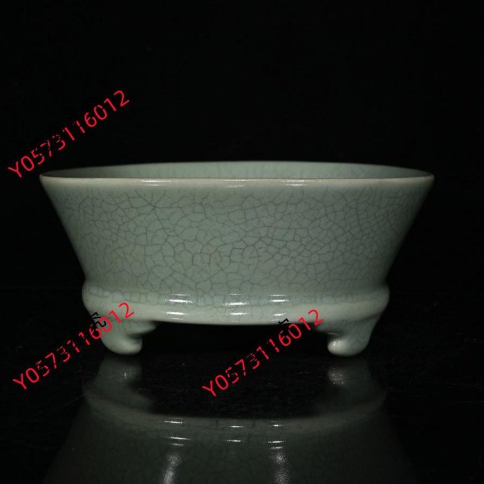 宋代汝窯開片刻字水仙盆（6.8×23.3×16.1cm）20021352禦窯、 青花