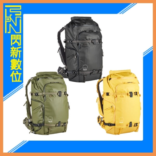 Shimoda Action X40 V2 二代 背包，附雨套，無內袋 適16吋筆電 上方捲摺加量 黃色 (公司貨)
