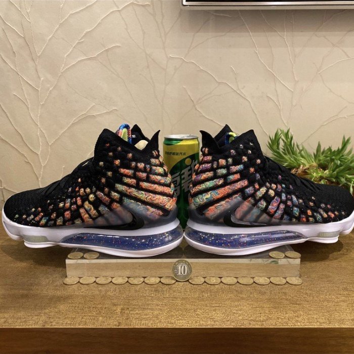 【正品】Nike Lebron 17 James Gang BQ3178-005 黑彩虹潮鞋