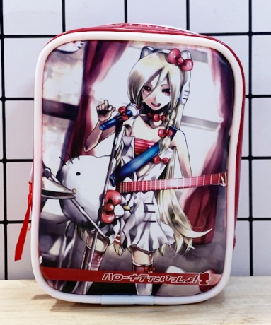 【震撼精品百貨】凱蒂貓 Hello Kitty~日本SANRIO三麗鷗 KITTY 拉鍊化妝袋/收納袋-動漫#26597