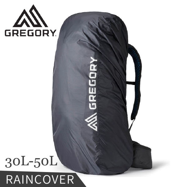 【GREGORY 美國 30L-50L防水雨罩《曜石黑》】141348/防雨罩/披風/背包套/背包套束口