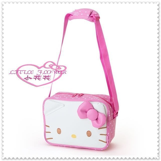 ♥小公主日本精品♥ Hello Kitty 造型斜背包 兒童肩背包 相機包 粉色貓臉42120308