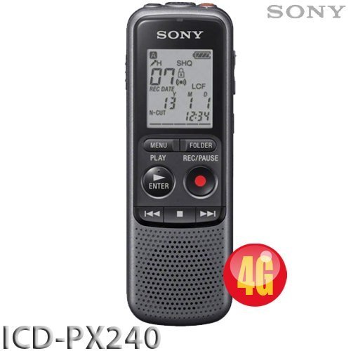 【MR3C】缺貨 含稅有發票【臺灣公司貨附保卡】SONY新力 ICD-PX240 錄音筆 內建4GB