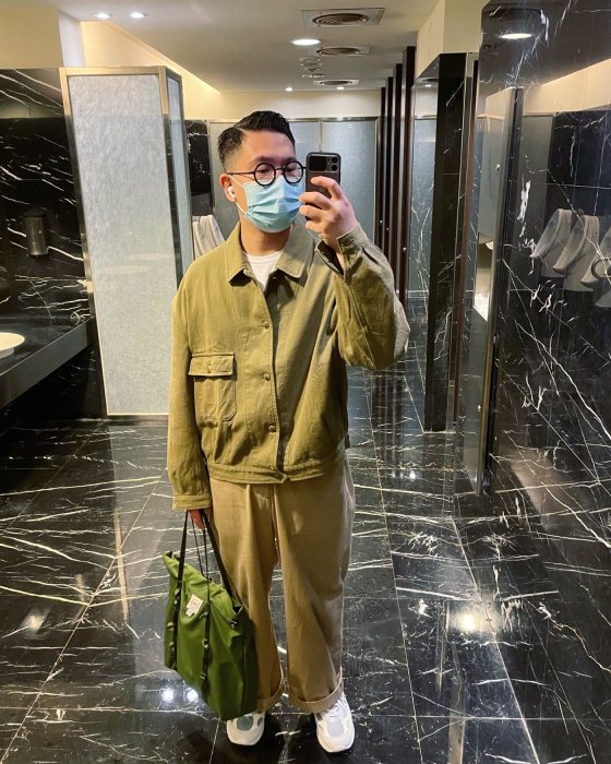 少穿近全新2021AW KAPTAIN SUNSHINE MECHANIC JACKET 軍綠色40號