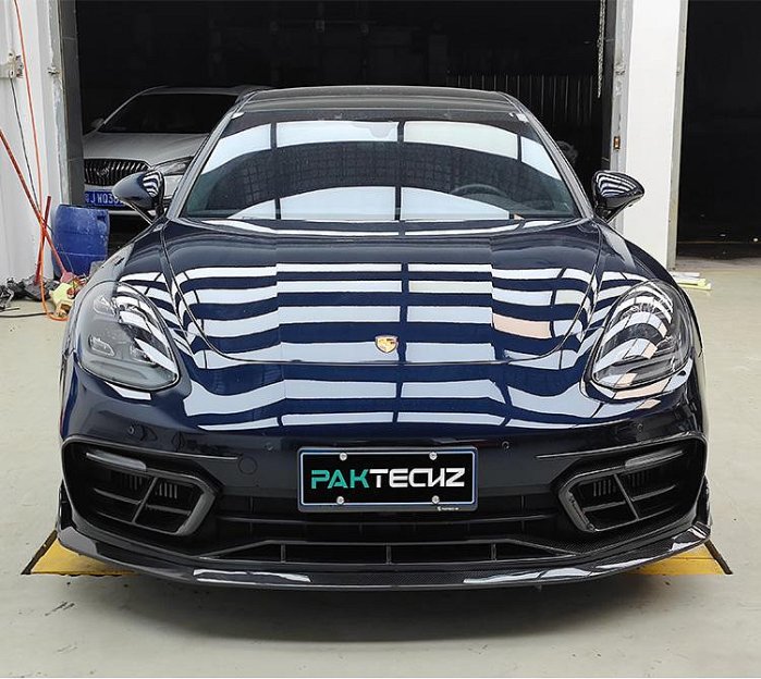 21-23款保時捷Panamera帕拉梅拉971改裝干碳纖維前下巴風刀側裙後下巴/請詢價