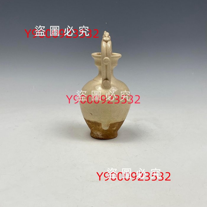 唐代鞏縣窯唐三彩白釉雙龍瓶完整品相尺寸如圖古董古玩老物件二手【六朝