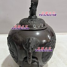 誠心要可議價日本銅制香爐，吉秀作，七福神圖案，鳳頭船過河設計，精美