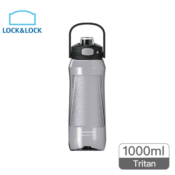 樂扣手提彈蓋流線水壺1000ml/魔法灰(ABF918GRY)