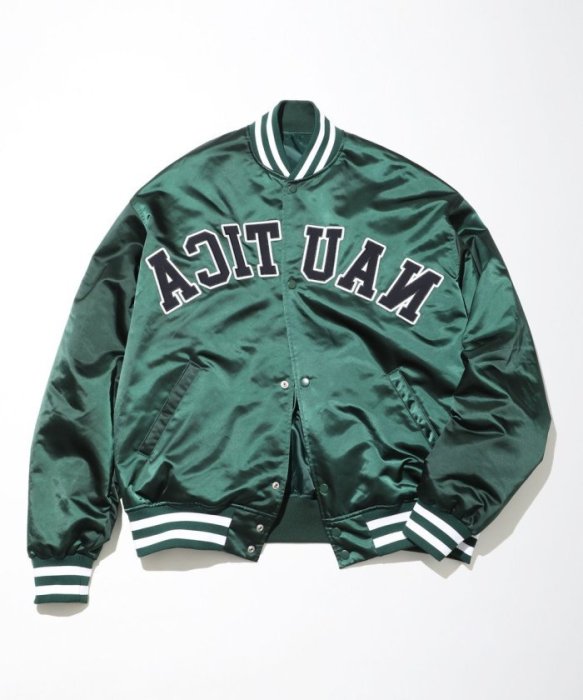日貨代購CITY】NAUTICA Reversible Varsity Jacket 緞面雙面穿棒球外套