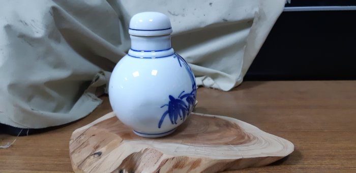 早期巧妙堂手繪茶葉罐茶倉完整| Yahoo拍賣