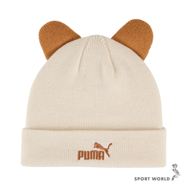 Puma 兒童反折毛帽 帽子 動物耳朵 米【運動世界】02656401