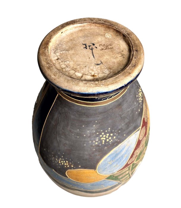 薩摩金蘭手花瓶15cm42cm 日本名瓷薩摩燒描金彩繪青粒金蘭手手繪精美花瓶| Seven柒柒家
