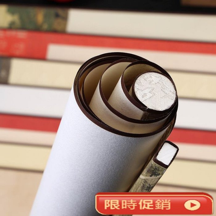 蠟染國風空白宣紙掛軸毛筆書法福字作品創作新款文創掛畫精裱卷軸