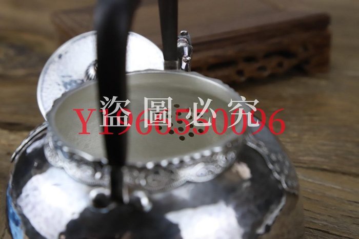 銀壺波斯獸口銀壺純銀999 純手工打家用燒水煮茶銀壺純銀煮茶銀壺云肩紋