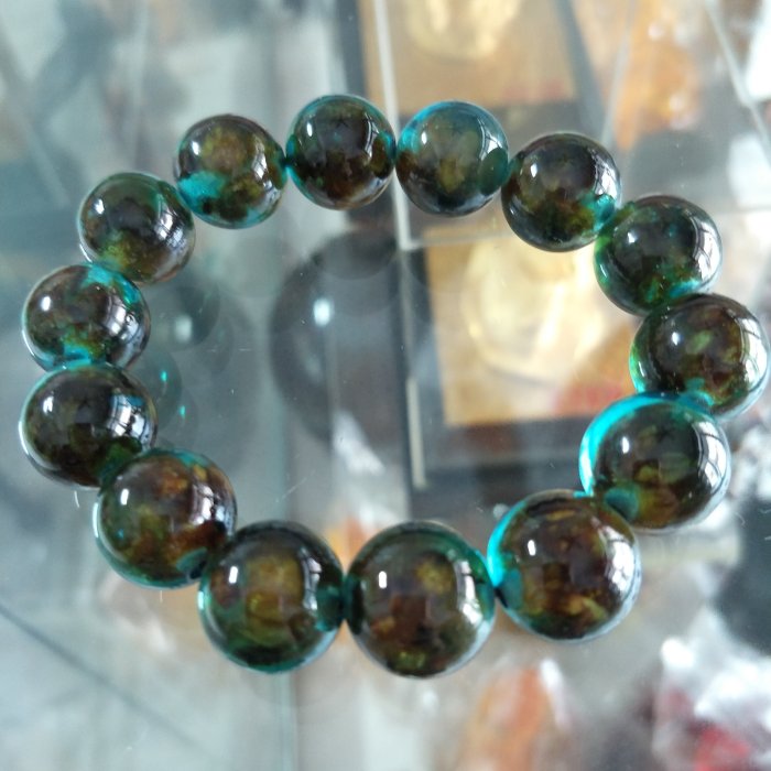 京玉閣】琥珀蜜蠟藍琥珀16mm緬甸天然( 原礦老礦包礦)手鏈手串免運費