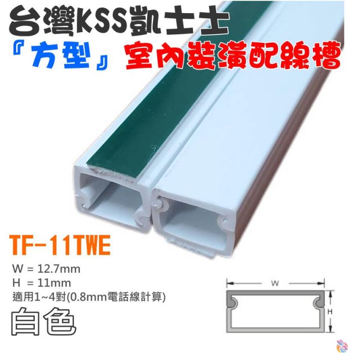 *臺灣現貨*臺灣凱士士KSS TF-1〈白色〉室內裝潢配線槽 壓線條 壓線槽 配線槽 壓條 壓槽 裝飾管