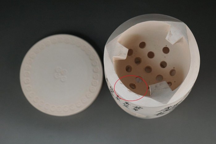 日本直送】雲林院寶山白泥三峰涼爐在銘原箱23cm高手作茶道器具和風雅器