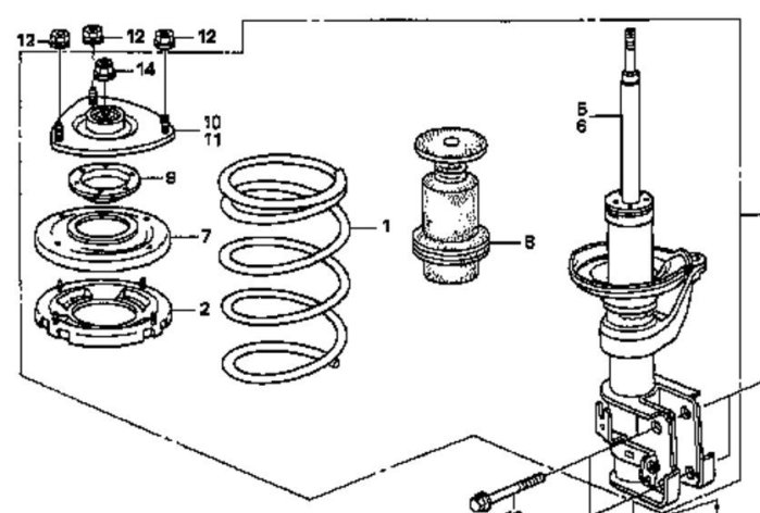 【翔浜車業】HONDA 本田(純正)CRV2代 CIVIC7代 前避震器上座軸承(二款)