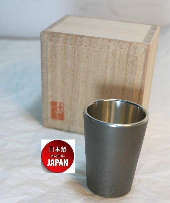 OSAKA SUZUKI~日本製造~大阪錫器~18-12-1~30ml~黑錫杯~錫製品~品酒杯