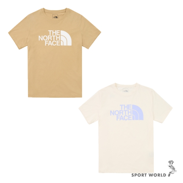 The North Face 北面 短袖上衣 女裝 排汗 卡其/米白【運動世界】NF0A8CK9LK5/NF0A8CK9QLI