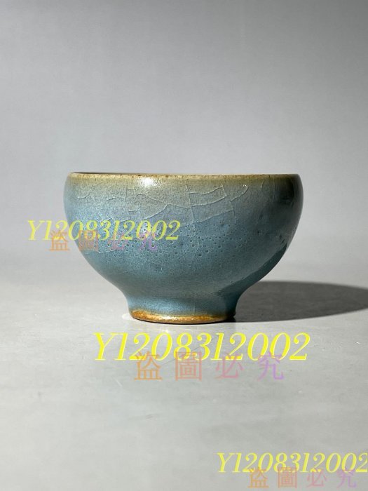 可議價！禹州鈞窯天青釉鈞瓷蓮子杯，超小迷你小杯子。 瓷器老窯瓷古瓷