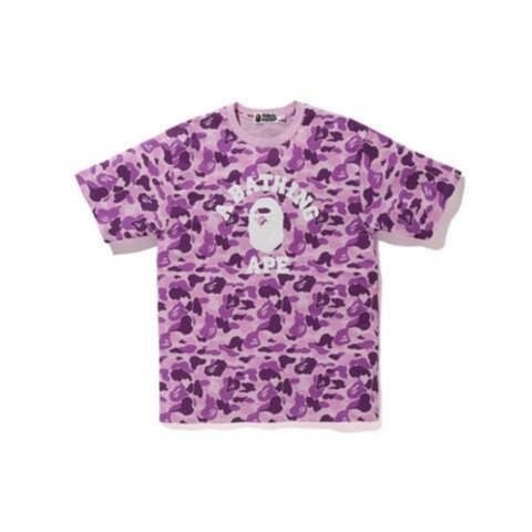 BAPE TAIWAN 14 ANNIV COLLEGE TEE 紫迷彩14週年台北限定短t | Yahoo拍賣