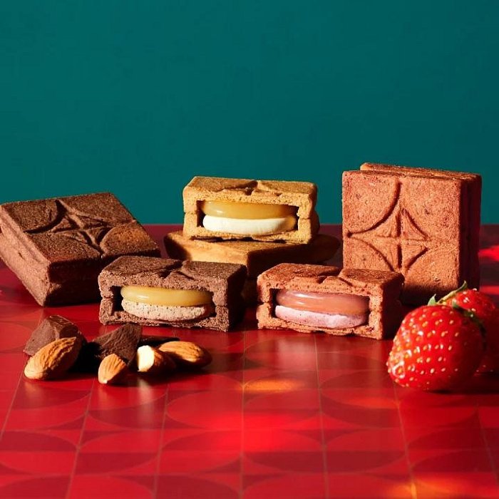 ＊日式雜貨館＊日本代購 press butter sand 開心果櫻桃夾心餅乾 巧克力奶油 伯爵紅茶奶油 草莓巧克力雙味 香橙巧克力雙味 焦糖奶油夾心餅