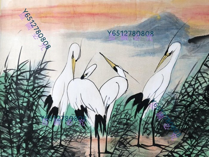 79【林風眠】風景，橫幅四尺手繪作品，裝裱尺寸184*86cm左右，畫芯尺寸