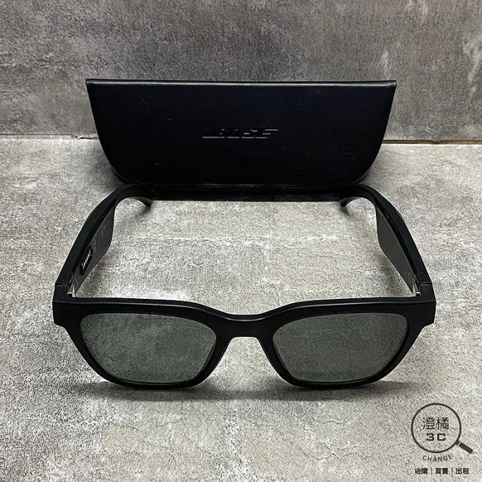 『澄橘』Bose FRAMES 太陽眼镜 藍芽音響AR太陽眼鏡 方形款 黑《二手3C 無盒裝 中古》A79765