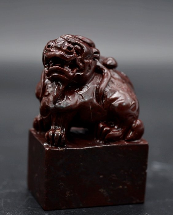 館蔵 寿山石彫 貔貅 印章 篆書印 擺件 置物 古美術 古美味 極細工