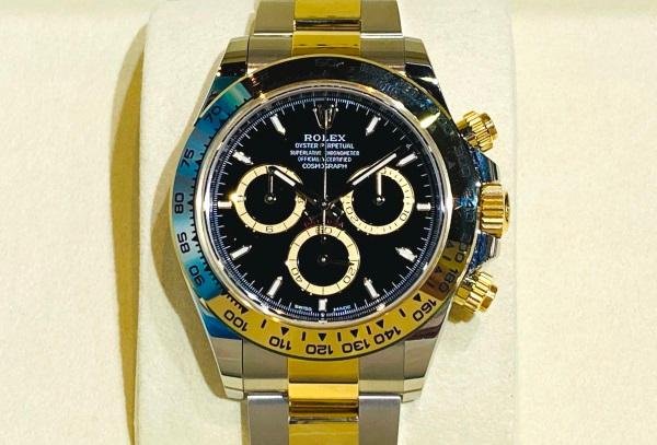【伯恩鐘錶】Rolex 勞力士 126503 Daytona 半金黑面金色計時圈 全新2025年保卡 116503 126500參考