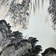 手描き 傅抱石 山水図 宣紙掛軸 三尺中堂 傅抱石】山水四尺中堂