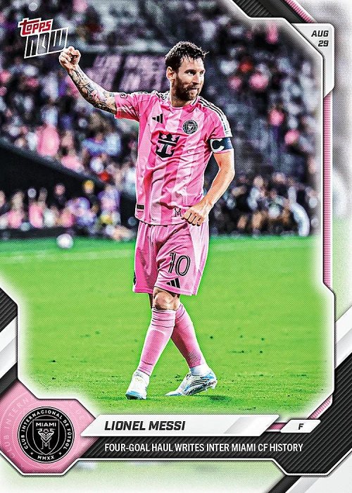 《預購》梅西Leonel Messi漂亮單場踢進四顆進球創下隊史紀錄經典時刻紀念卡 2026 MLS Topps Now